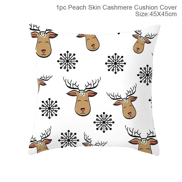 Huiran Merry Christmas Cushion Cover Decorations For Home Navidad 2019 Noel Xmas Ornaments Gifts Cristmas Happy New Year 2020