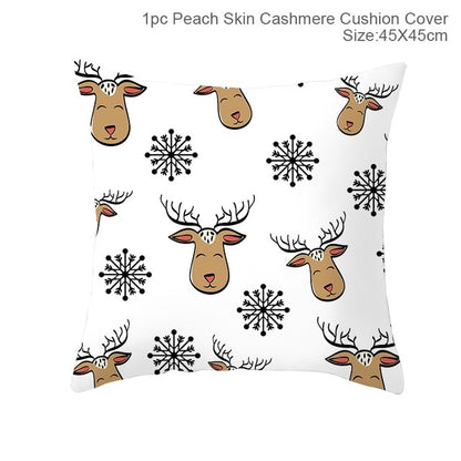 Huiran Merry Christmas Cushion Cover Decorations For Home Navidad 2019 Noel Xmas Ornaments Gifts Cristmas Happy New Year 2020