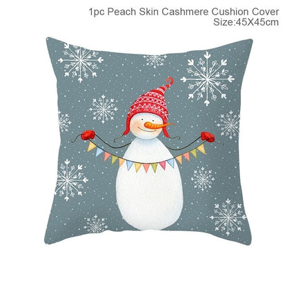 Huiran Merry Christmas Cushion Cover Decorations For Home Navidad 2019 Noel Xmas Ornaments Gifts Cristmas Happy New Year 2020