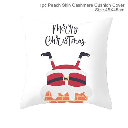 Huiran Merry Christmas Cushion Cover Decorations For Home Navidad 2019 Noel Xmas Ornaments Gifts Cristmas Happy New Year 2020