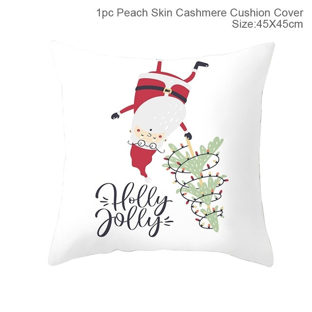Huiran Merry Christmas Cushion Cover Decorations For Home Navidad 2019 Noel Xmas Ornaments Gifts Cristmas Happy New Year 2020