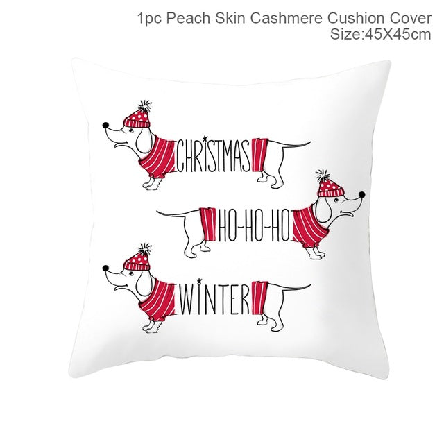 Huiran Merry Christmas Cushion Cover Decorations For Home Navidad 2019 Noel Xmas Ornaments Gifts Cristmas Happy New Year 2020