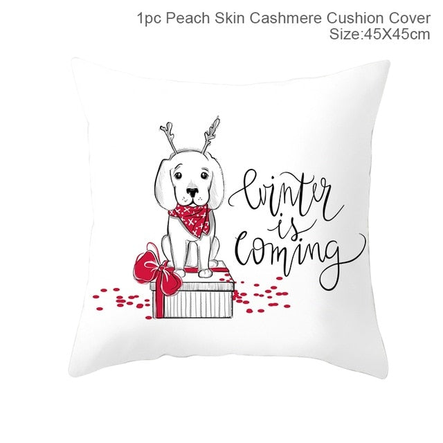 Huiran Merry Christmas Cushion Cover Decorations For Home Navidad 2019 Noel Xmas Ornaments Gifts Cristmas Happy New Year 2020