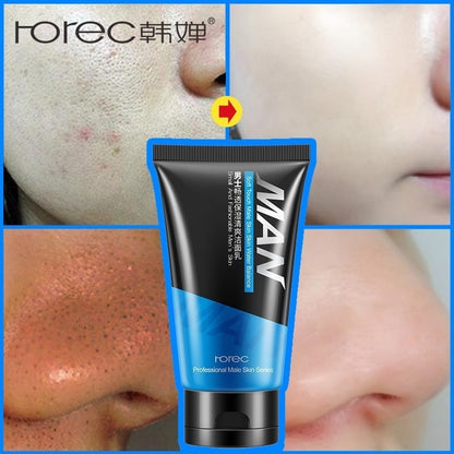 Facial Cleanser Cool Mineral Mud Cleanser oil-control Acne blackhead pore-cleansing Moisturizing Man Face Care 100g