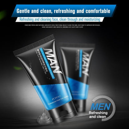 Facial Cleanser Cool Mineral Mud Cleanser oil-control Acne blackhead pore-cleansing Moisturizing Man Face Care 100g