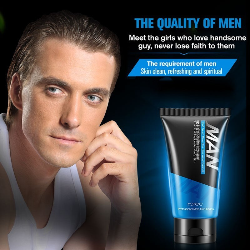 Facial Cleanser Cool Mineral Mud Cleanser oil-control Acne blackhead pore-cleansing Moisturizing Man Face Care 100g