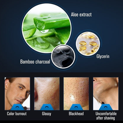 Facial Cleanser Cool Mineral Mud Cleanser oil-control Acne blackhead pore-cleansing Moisturizing Man Face Care 100g